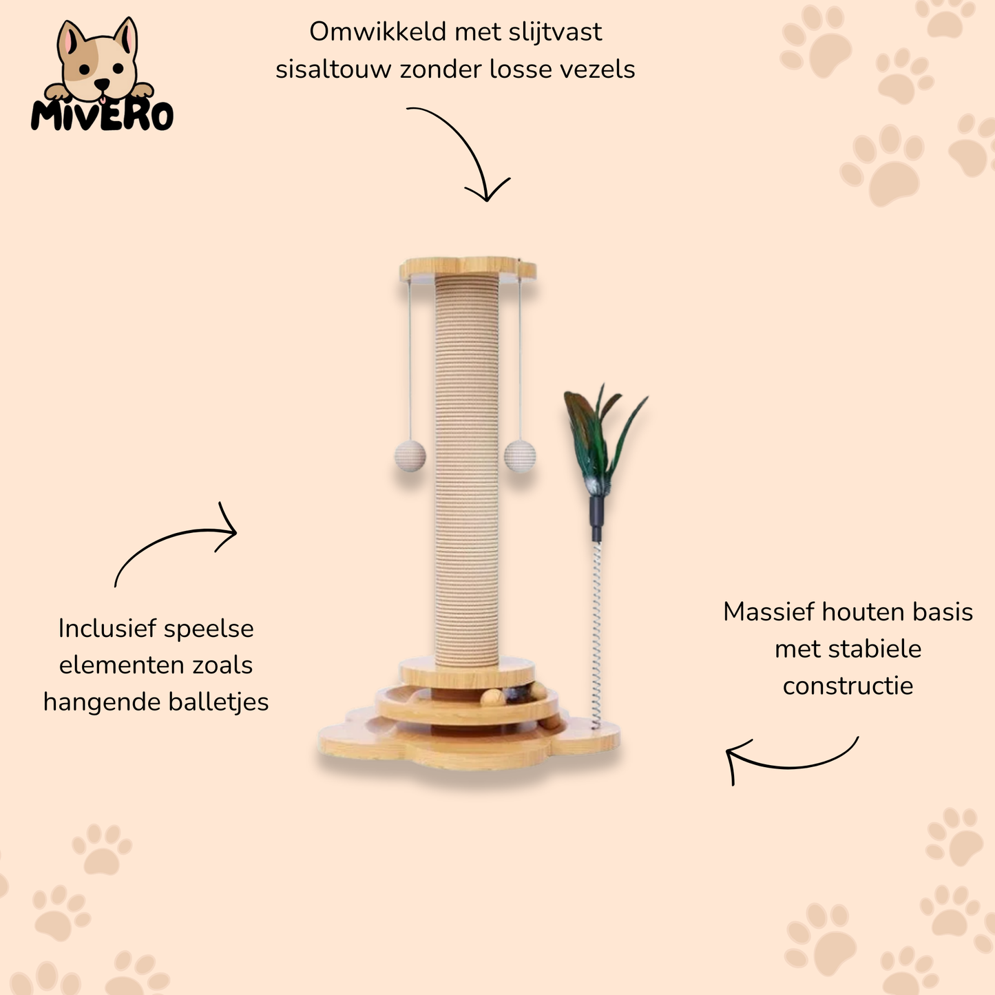 PurrVana - Solid Sisal Cat Scratching Post