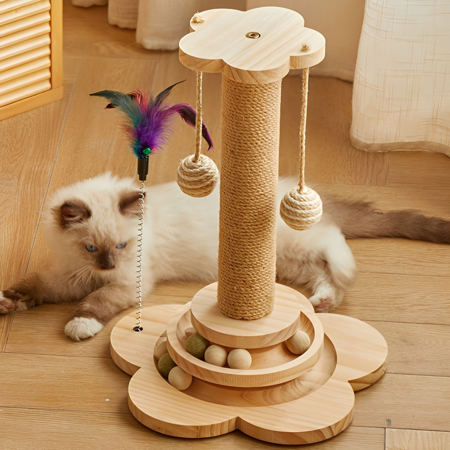 PurrVana - Solid Sisal Cat Scratching Post