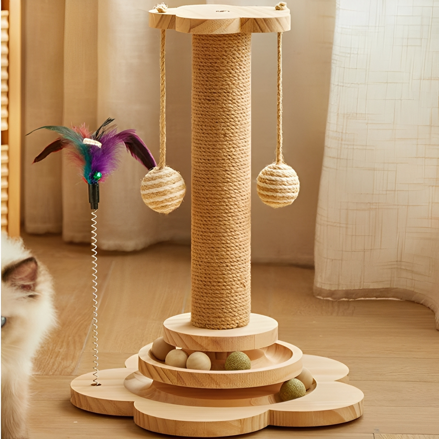 PurrVana - Solid Sisal Cat Scratching Post
