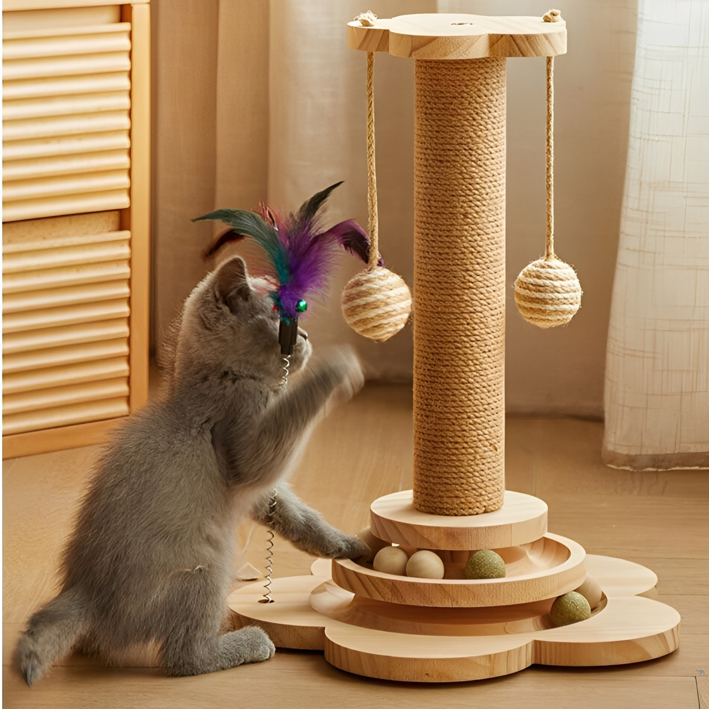 PurrVana - Solid Sisal Cat Scratching Post
