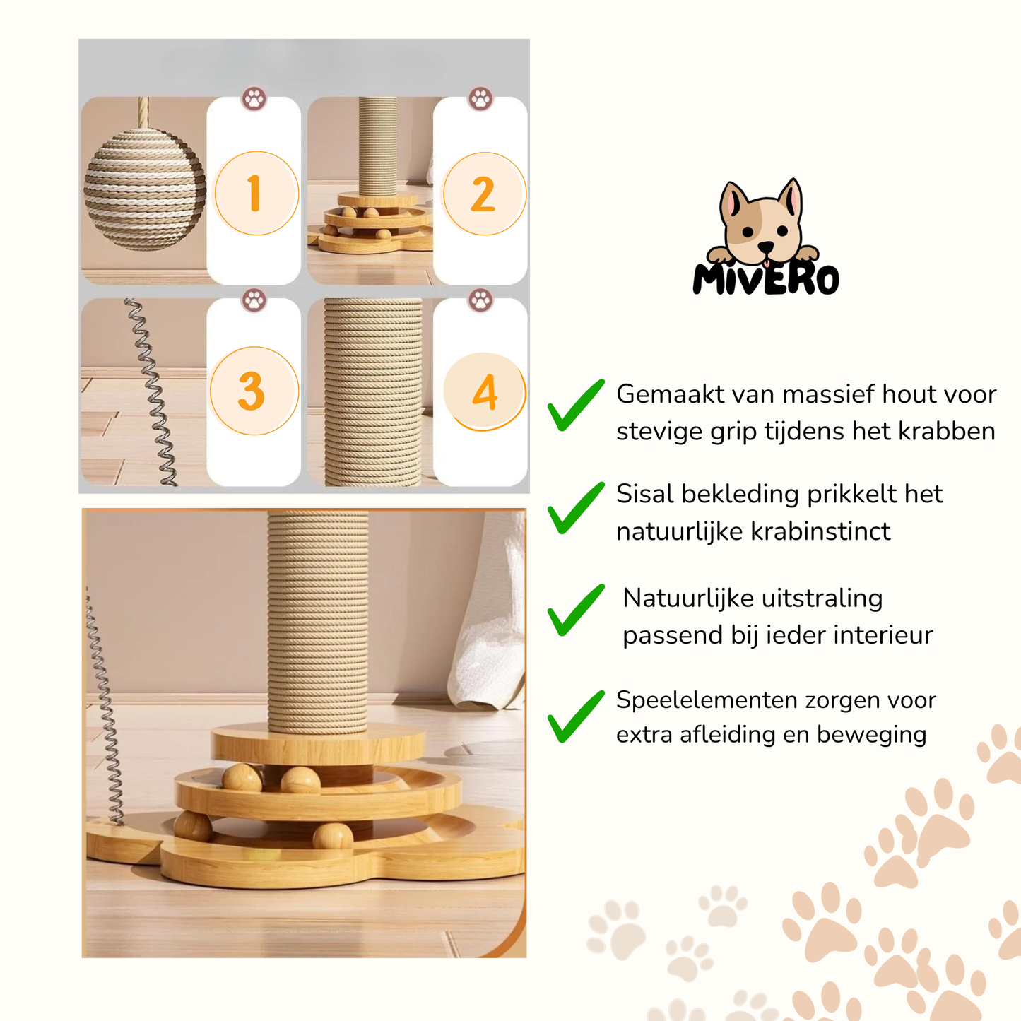 PurrVana - Solid Sisal Cat Scratching Post