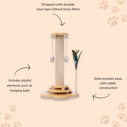 PurrVana - Solid Sisal Cat Scratching Post